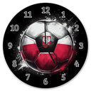 Fußball Polen Flagge Wanduhr