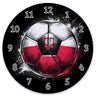 Fußball Polen Flagge Wanduhr