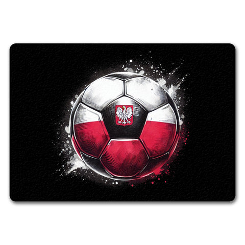 Fußball Polen Flagge Fußmatte in 35x50 cm ohne Rand