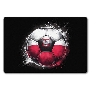 Fußball Polen Flagge Fußmatte in 35x50 cm ohne Rand