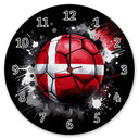 Fußball Dänemark Flagge Wanduhr