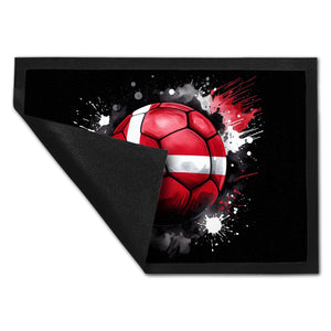 Fußball Dänemark Flagge Fußmatte in 35x50 cm