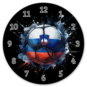 Fußball Slowenien Flagge Wanduhr