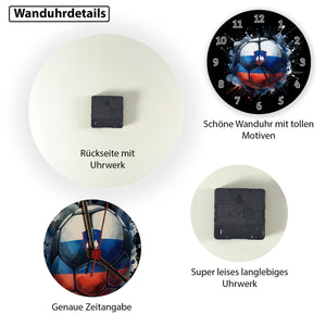 Fußball Slowenien Flagge Wanduhr