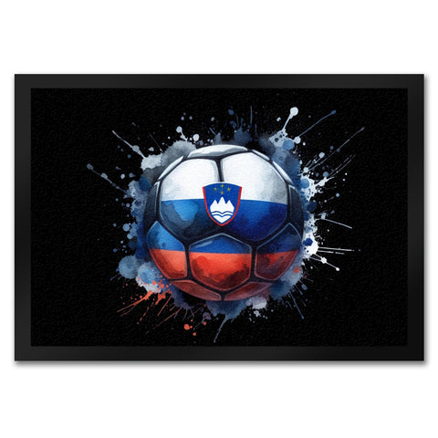 Fußball Slowenien Flagge Fußmatte in 35x50 cm