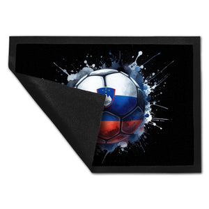 Fußball Slowenien Flagge Fußmatte in 35x50 cm