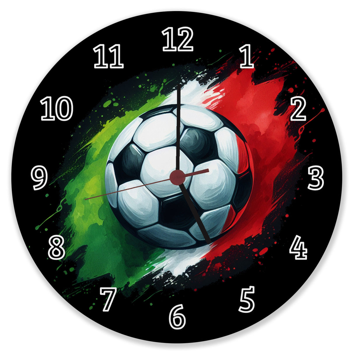 Fußball Italien Flagge Wanduhr