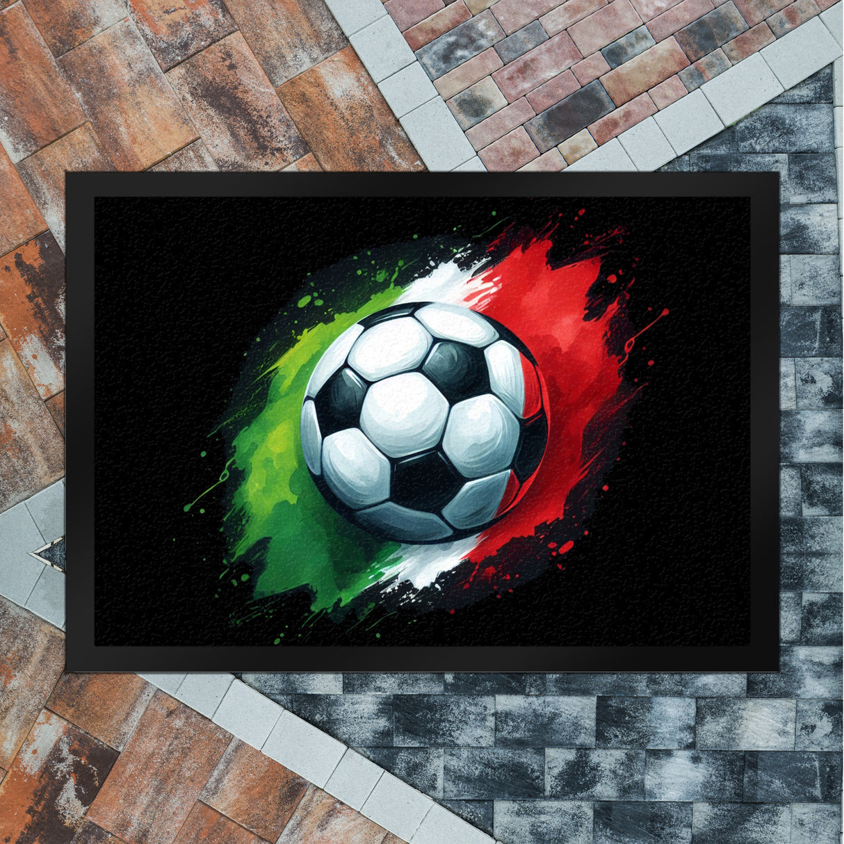Fußball Italien Flagge Fußmatte in 35x50 cm