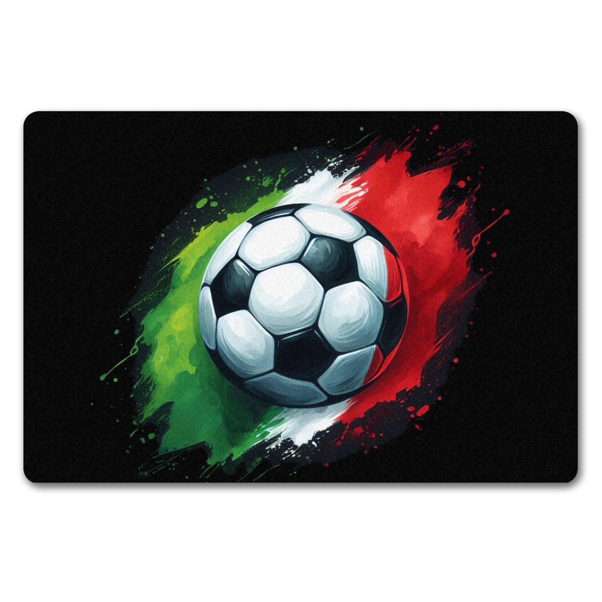 Fußball Italien Flagge Fußmatte in 35x50 cm ohne Rand