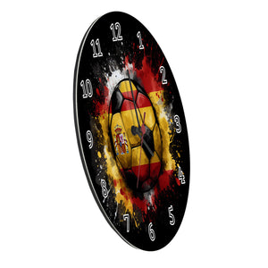 Fußball Spanien Flagge Wanduhr