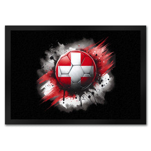Fußball Schweiz Flagge Fußmatte in 35x50 cm