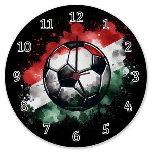 Fußball Ungarn Flagge Wanduhr