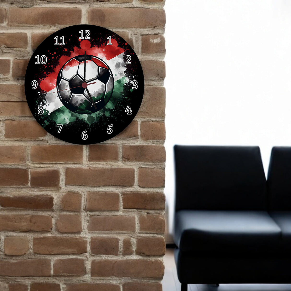 Fußball Ungarn Flagge Wanduhr