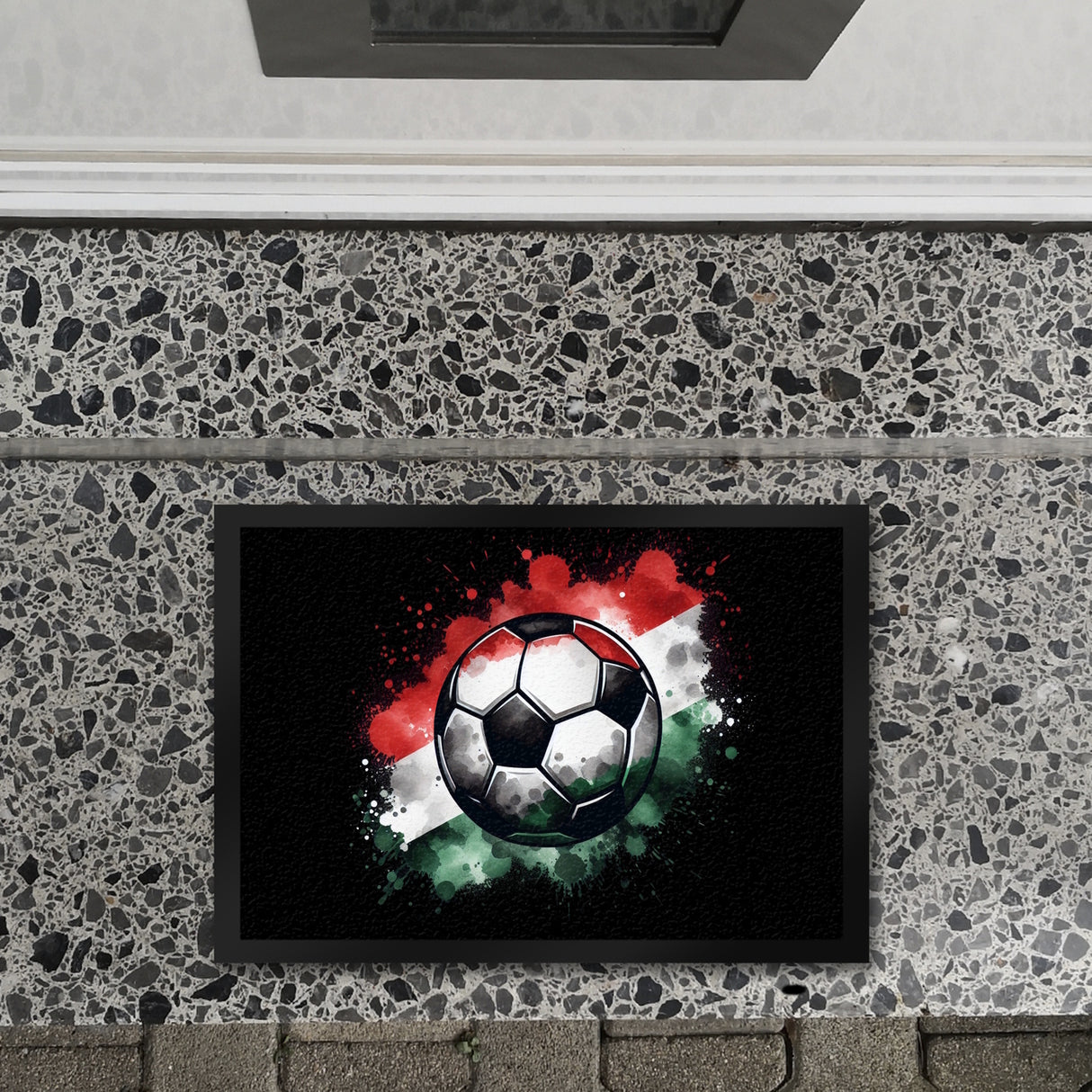 Fußball Ungarn Flagge Fußmatte in 35x50 cm