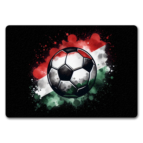 Fußball Ungarn Flagge Fußmatte in 35x50 cm ohne Rand