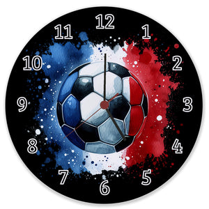 Fußball Frankreich Flagge Wanduhr