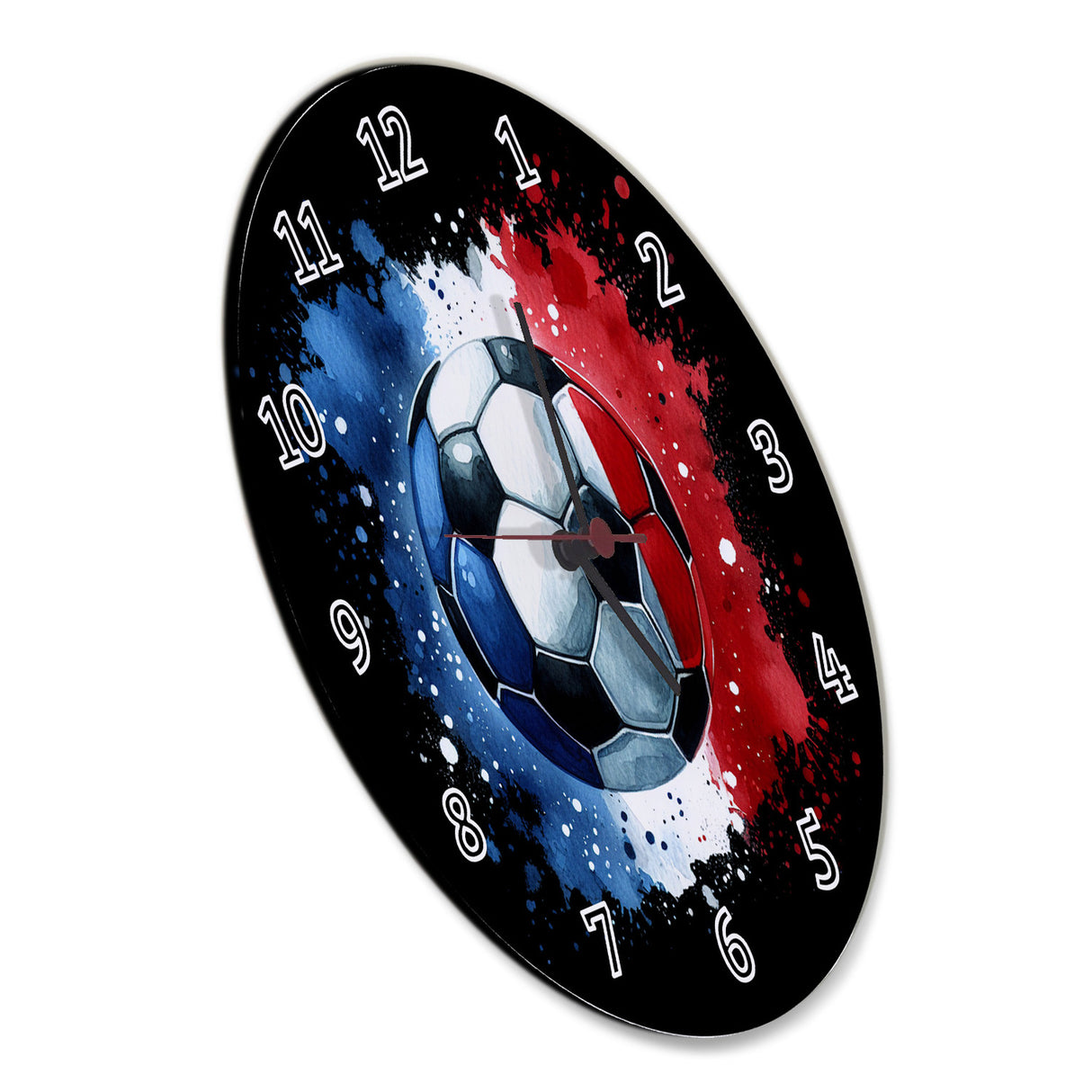 Fußball Frankreich Flagge Wanduhr