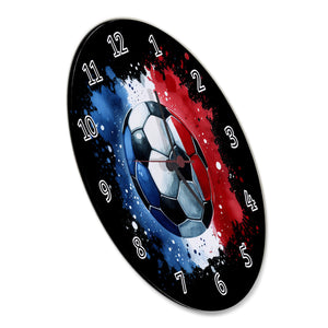 Fußball Frankreich Flagge Wanduhr