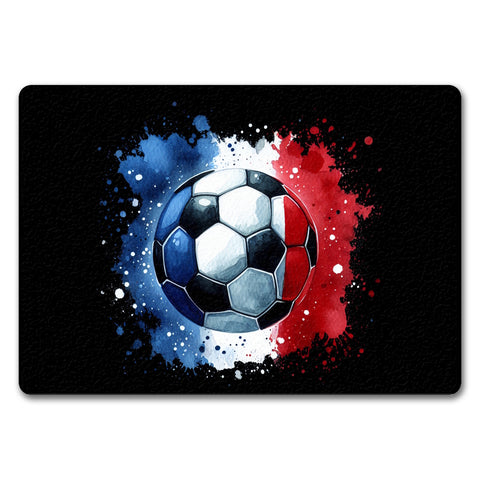 Fußball Frankreich Flagge Fußmatte in 35x50 cm ohne Rand