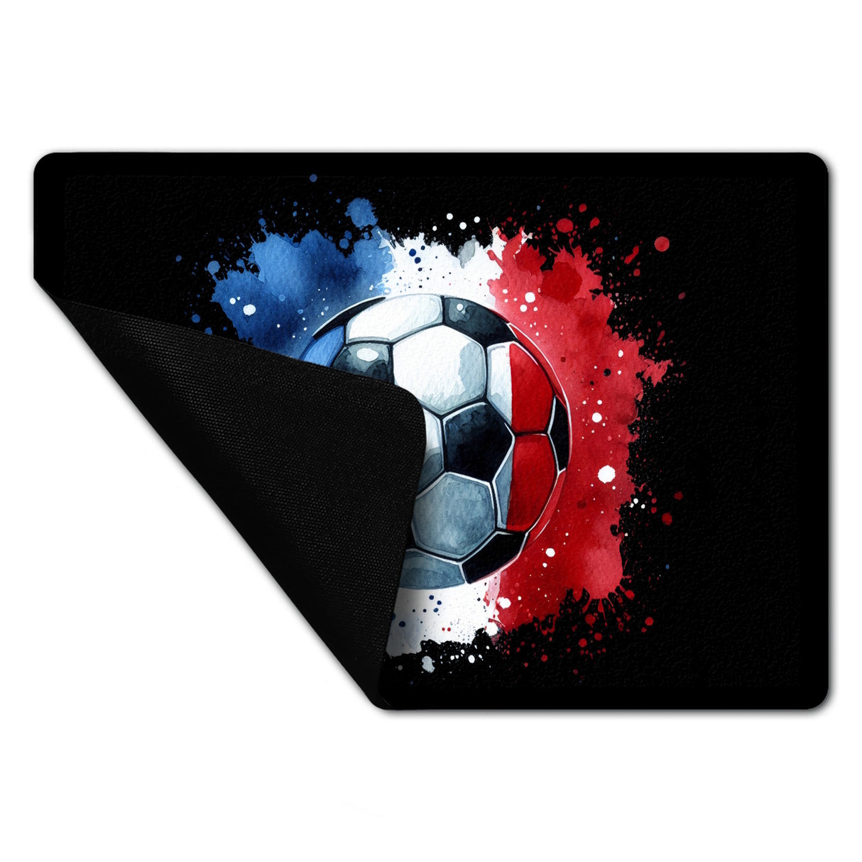 Fußball Frankreich Flagge Fußmatte in 35x50 cm ohne Rand