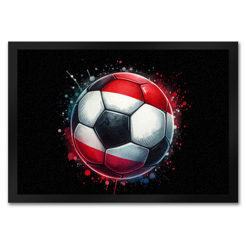 Fußball Österreich Flagge Fußmatte in 35x50 cm
