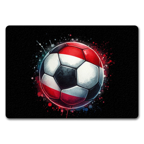 Fußball Österreich Flagge Fußmatte in 35x50 cm ohne Rand