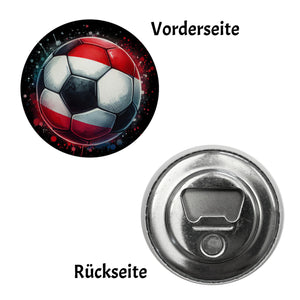Fußball Österreich Flagge Magnet rund