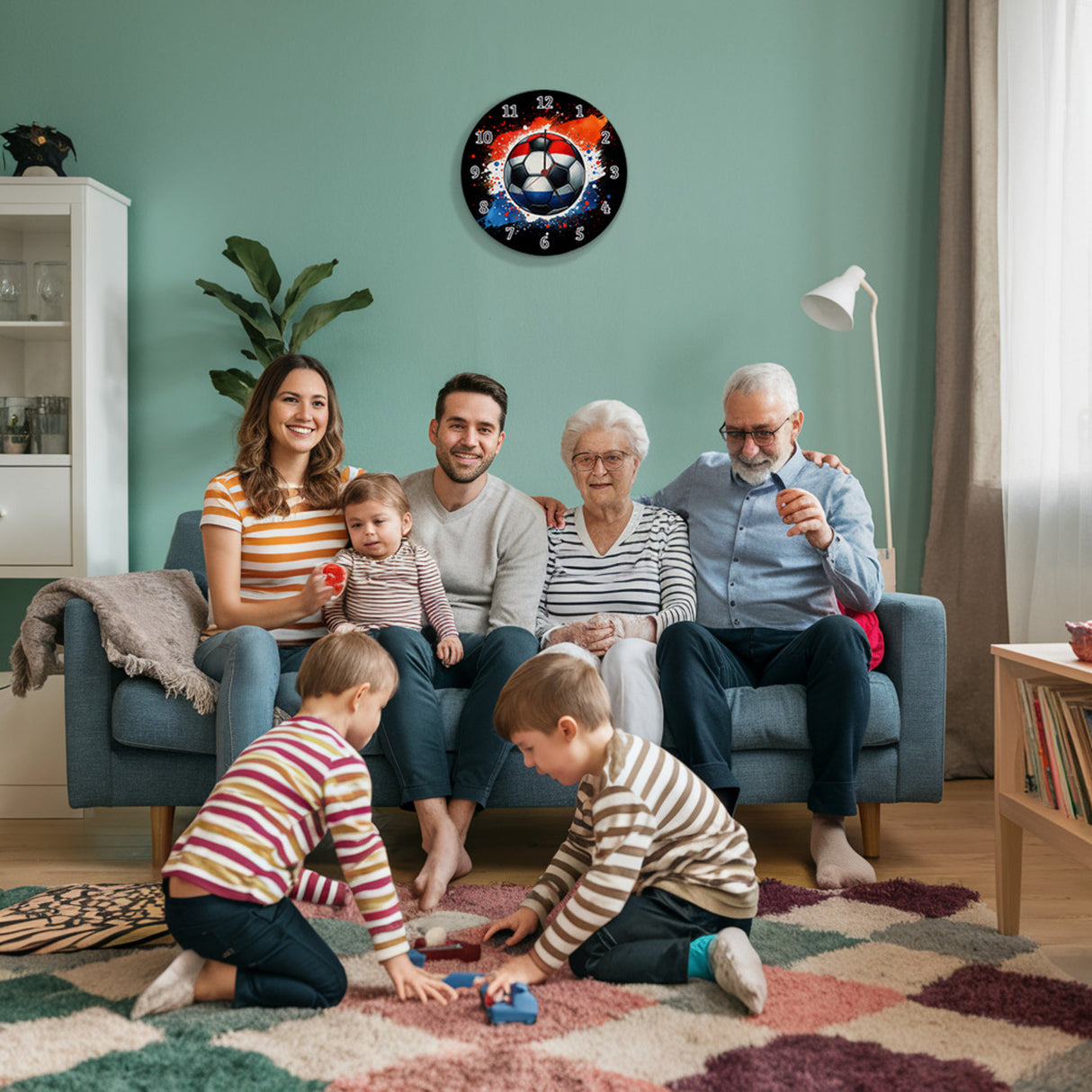 Fußball Niederlande Flagge Wanduhr