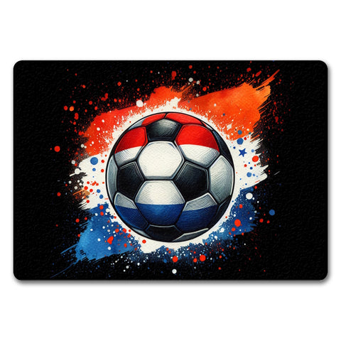 Fußball Niederlande Flagge Fußmatte in 35x50 cm ohne Rand