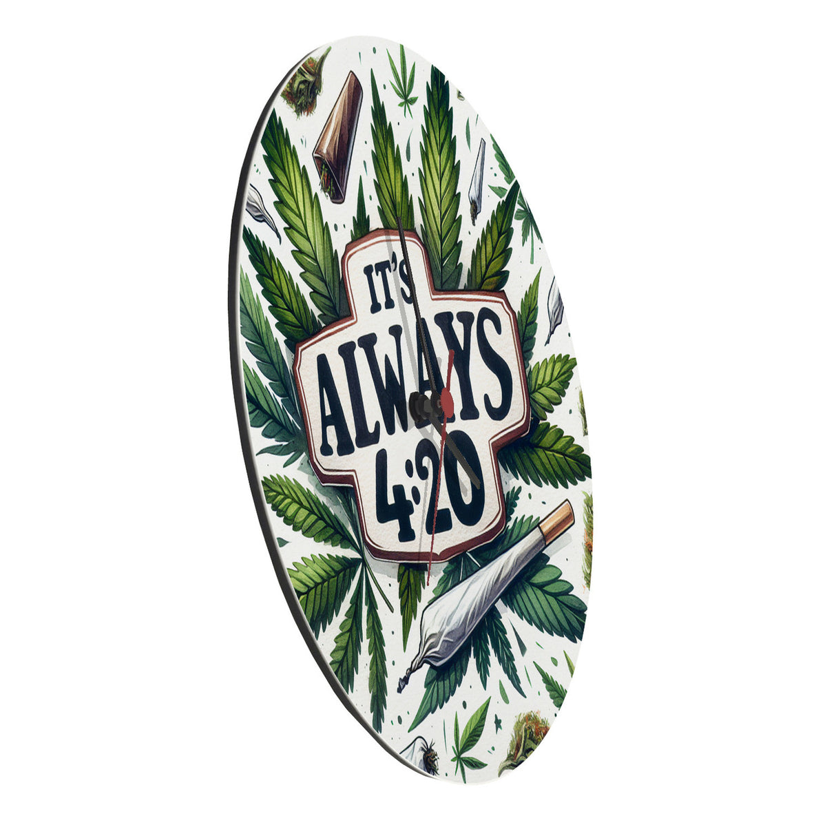 Marihuana Kiffer Wanduhr mit Spruch Its always 4:20