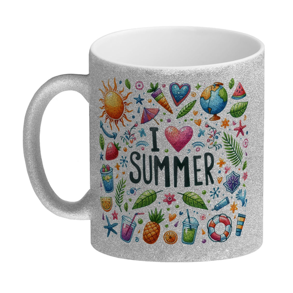 Sommer Kaffeebecher mit Spruch I love summer