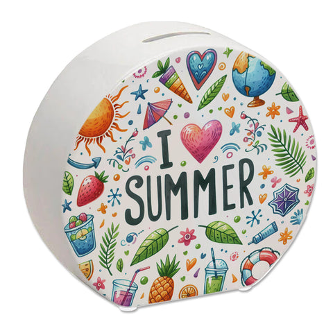 Sommer Spardose mit Spruch I love summer