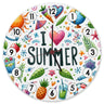 Sommer Wanduhr mit Spruch I love summer