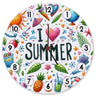 Sommer Wanduhr mit Spruch I love summer