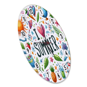 Sommer Wanduhr mit Spruch I love summer