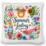 Sonne und Sommer Kissen mit Spruch Summer feeling