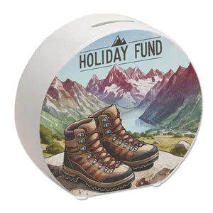 Urlaub in den Bergen Urlaubskasse Spardose mit Spruch Holiday Fund