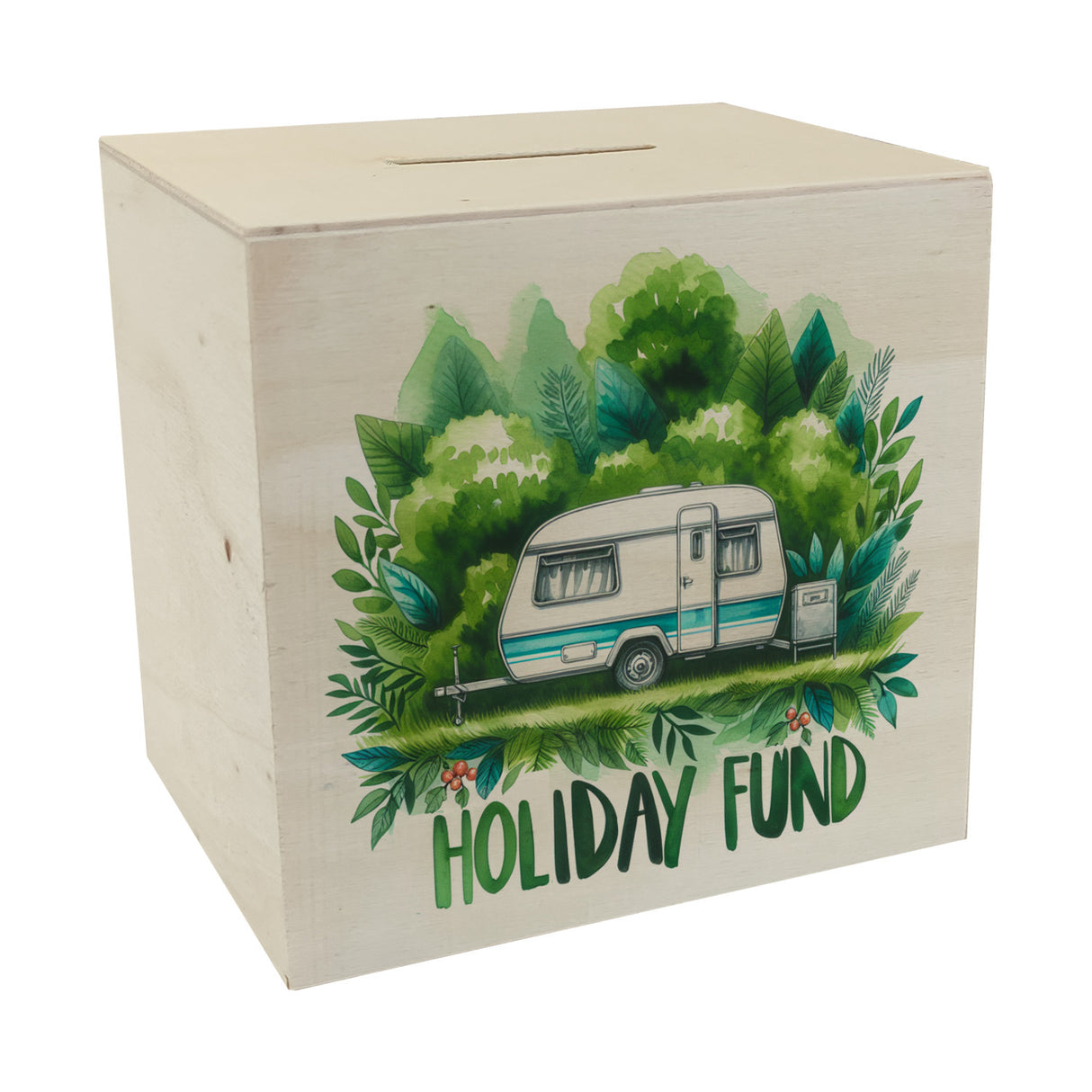 Campingurlaub Urlaubskasse Spardose mit Spruch Holiday Fund