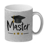 Master bestanden Kaffeebecher mit Masterhut