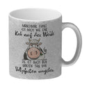 Kuh Kaffeebecher mit Spruch Von Vollpfosten umgeben wie eine Kuh