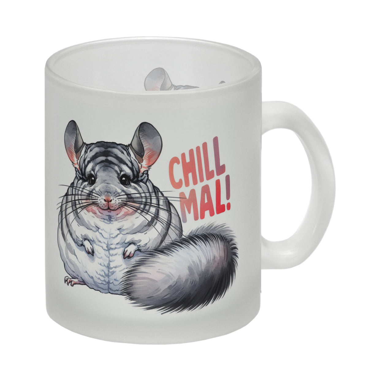 Pummeliges Chinchilla Kaffeebecher mit Spruch Chill mal