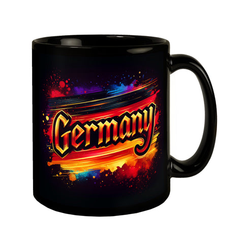 Germany Deutschlandflagge Tasse in Schwarz