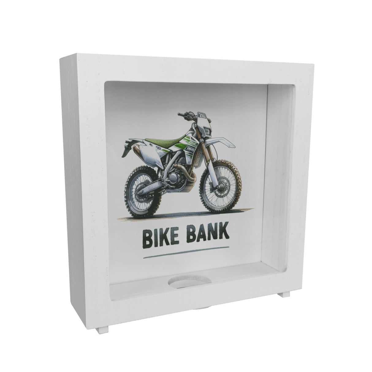 Enduro Motorrad Spardose mit Spruch Bike Bank