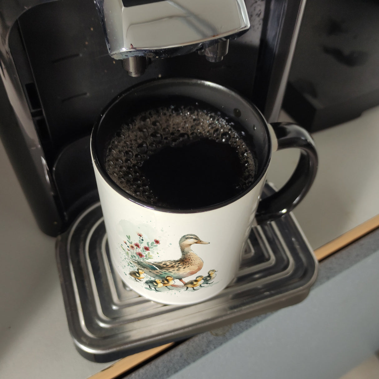 Ente mit Küken Kaffeebecher