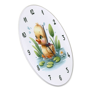 Planschente Ente Wanduhr