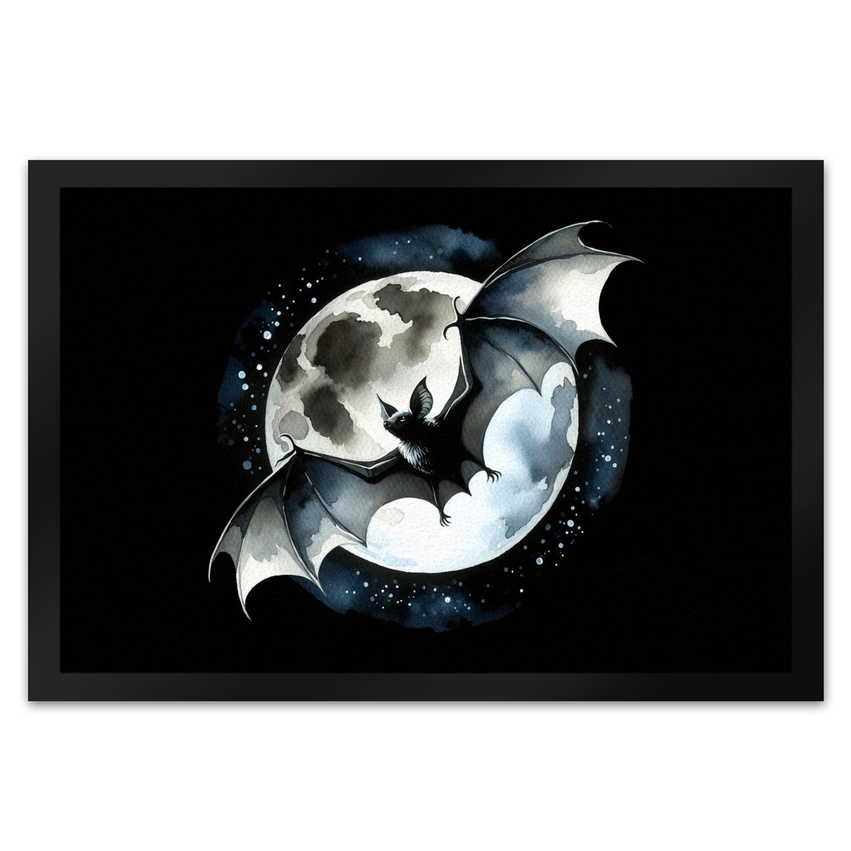 Fledermaus im Mondlicht Fußmatte in 35x50 cm