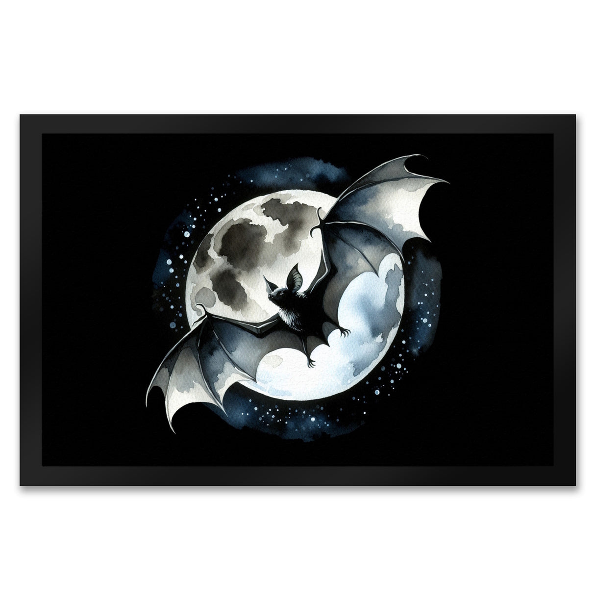 Fledermaus im Mondlicht Fußmatte in 35x50 cm