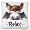 Baby Fledermaus Kissen mit Spruch Relax