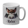 Baby Fledermaus Kaffeebecher mit Spruch Relax