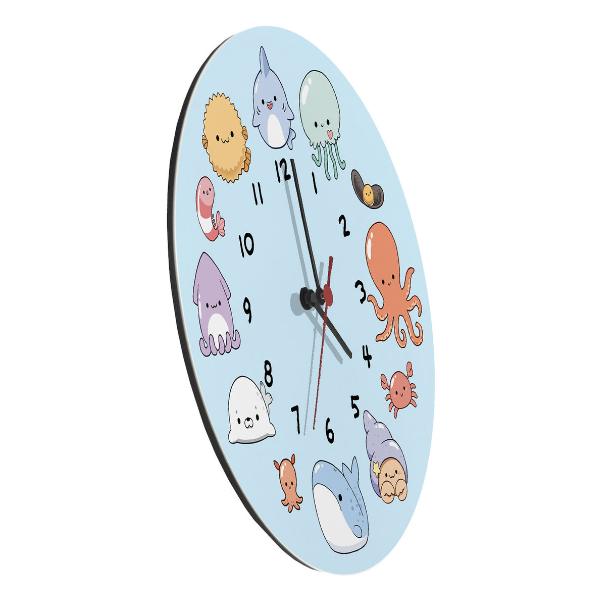 Jelly & Friends Kinderuhr mit süßen Meerestieren Wanduhr